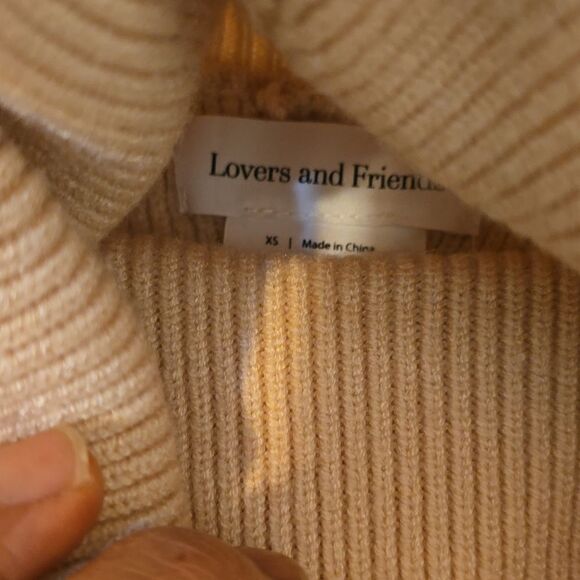 Revolve Lovers and Friends Crop Tie Front Long Sleeve Sweater xs - Picture 5 of 10